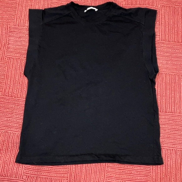 Zara Tops - Zara dolman top Black Ribbed sleeve Tee